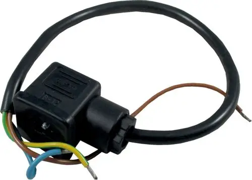 Kabel mit mehreren Drähten, einschließlich braunem, grünem, blauem und einem offenen Ende. Verwendet in Geräten wie dem Gasdruckwächter von Wolf.